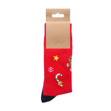 Logo trade business gifts image of: Pair of Christmas socks M