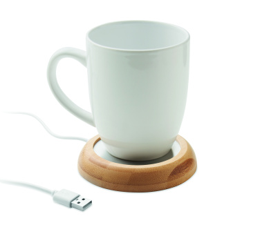 Logotrade promotional gifts photo of: Bamboo mug warmer with USB