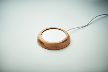 Logo trade promotional giveaway photo of: Bamboo mug warmer with USB