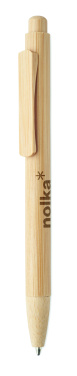 Logo trade promotional merchandise picture of: Bamboo automatic ball pen