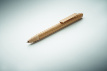 Logo trade promotional giveaway photo of: Bamboo automatic ball pen