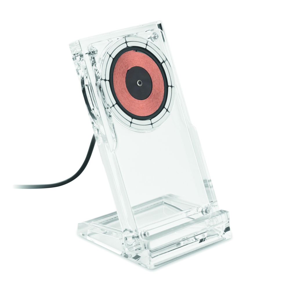 Logo trade promotional gift photo of: Acrylic wireless charger 15W