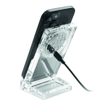 Logo trade business gifts image of: Acrylic wireless charger 15W
