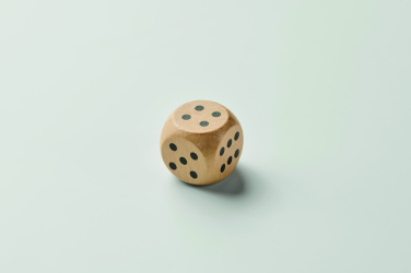 Logo trade promotional items image of: Schima wooden dice 3cm dia