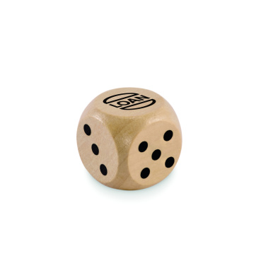 Logo trade promotional giveaways image of: Schima wooden dice 3cm dia