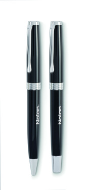 Logo trade promotional giveaways image of: Ball pen and roller set