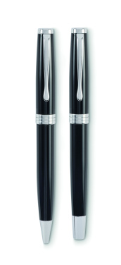 Logo trade promotional merchandise image of: Ball pen and roller set