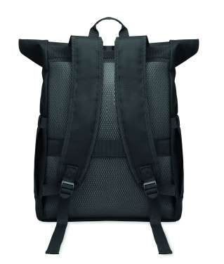 Logotrade promotional item image of: Rolltop laptop rucksack 600D