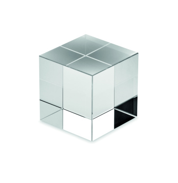 Logo trade promotional giveaways image of: Glass cube award