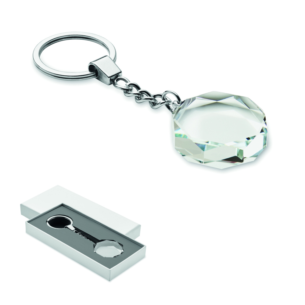 Logotrade promotional products photo of: Glass round award key ring