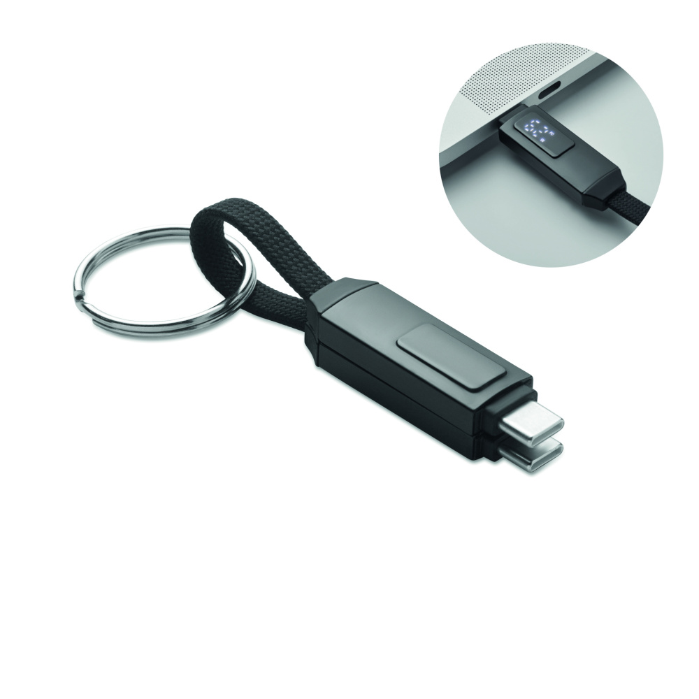 Logo trade promotional items image of: 60W charging cable keyring