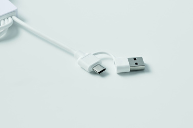 Logo trade corporate gifts image of: 2 in 1 charging cable type-C