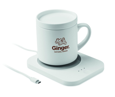 Logo trade promotional item photo of: Wireless charger mug warmer set