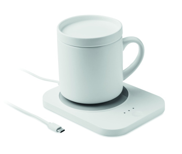 Logo trade advertising product photo of: Wireless charger mug warmer set