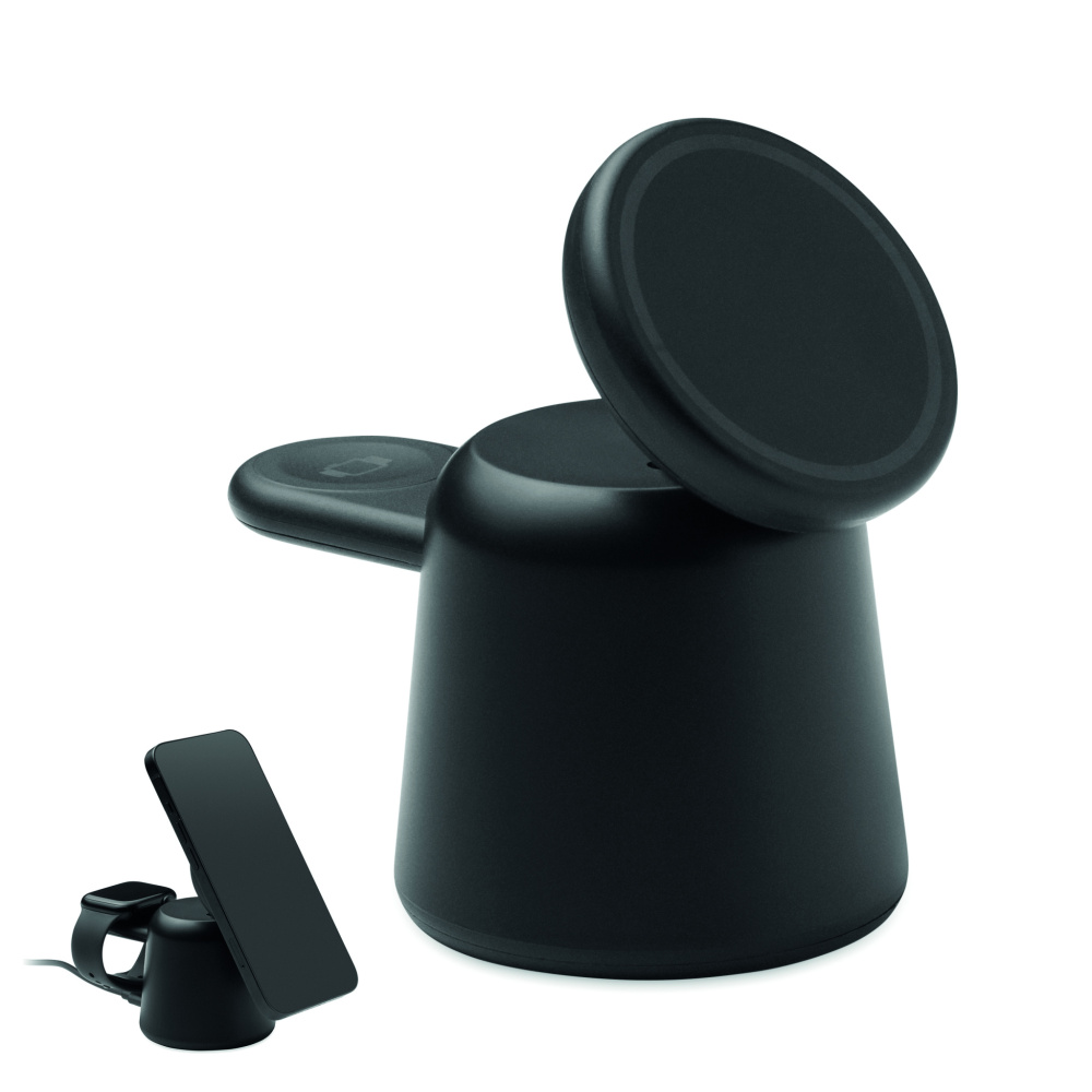 Logotrade promotional product image of: 3 in 1 wireless charger 15W