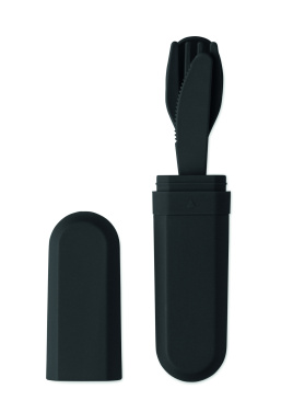 Logo trade advertising products picture of: Cutlery set and case in PLA