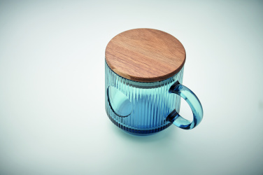 Logo trade promotional product photo of: Ribbed glass mug 300ml