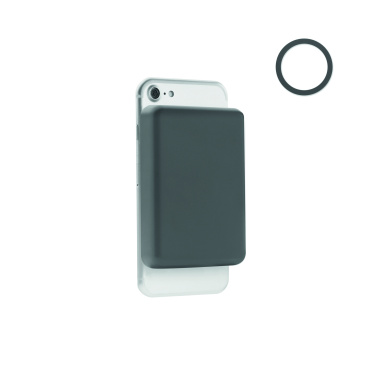 Logo trade promotional merchandise photo of: Magnetic wireless charger 15W powerbank 5000 mAh
