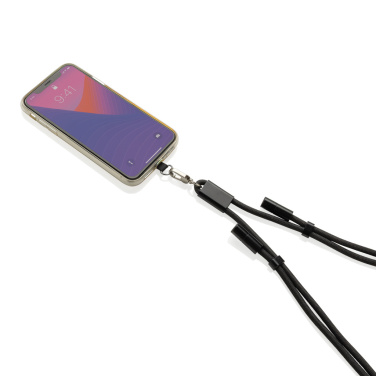 Logotrade promotional gift image of: LoopAmp RCS RPET adjustable phone cord with 60W cable