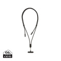 LoopAmp RCS RPET adjustable phone cord with 60W cable, black