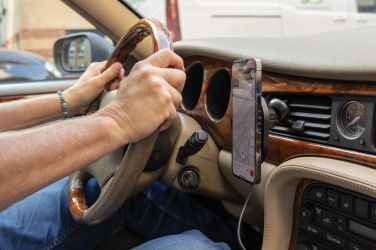 Logo trade advertising products image of: PowerCruze RCS rplastic 15W magnetic charging car holder