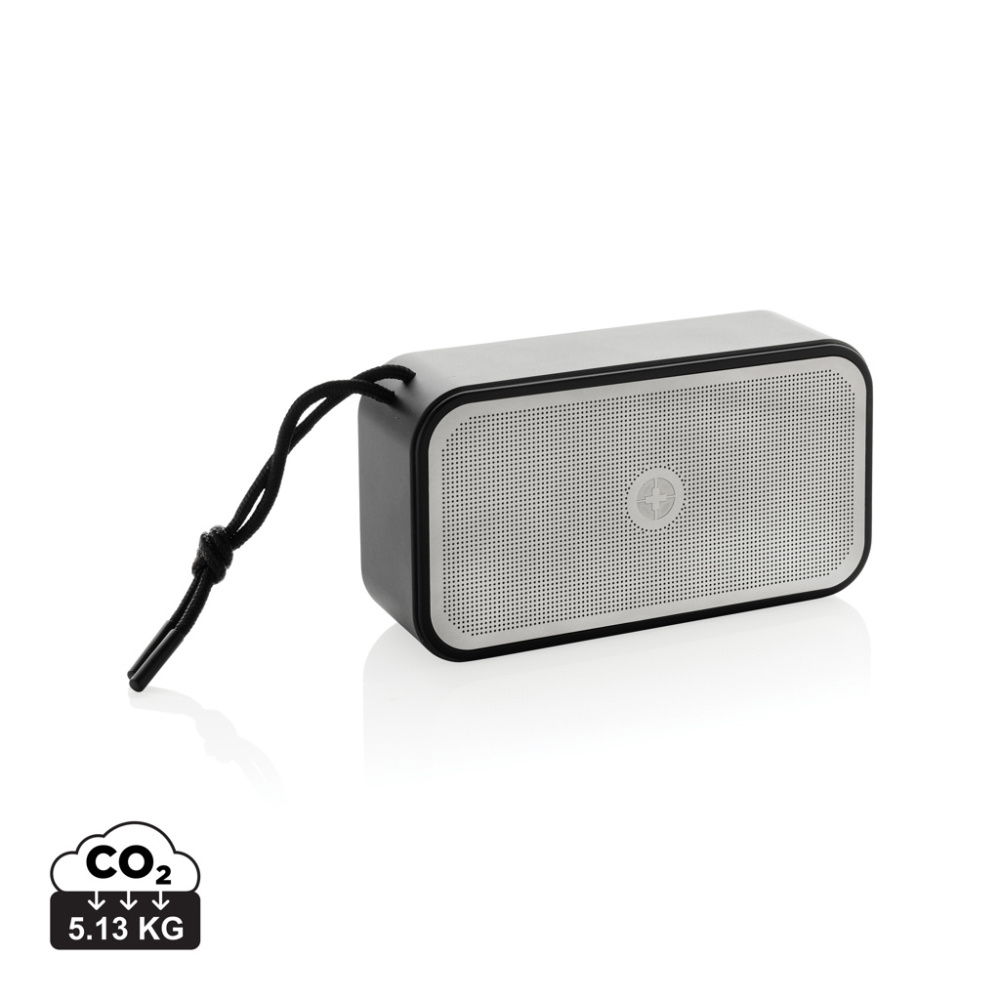 Logotrade corporate gift image of: Swiss Peak RCS recycled aluminium 10W bass speaker