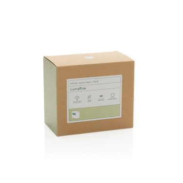 Logotrade promotional product image of: LumaRise RCS reycled plastic white noise alarm clock