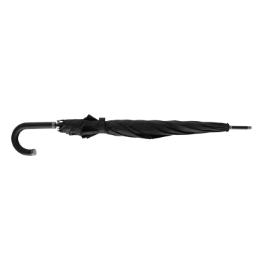 Logo trade business gift photo of: Swiss Peak Vero Aware™ RPET 25” umbrella w luxe handle
