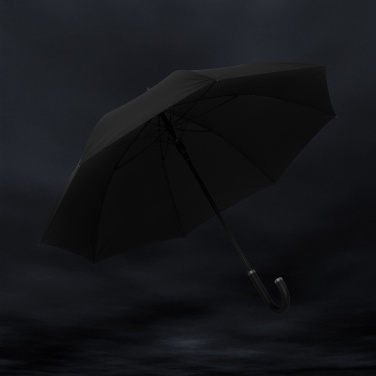 Logo trade promotional items image of: Swiss Peak Vero Aware™ RPET 25” umbrella w luxe handle