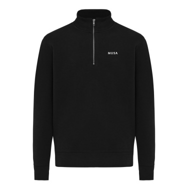 Logo trade corporate gift photo of: IQONIQ Elgon recycled cotton quarter zip sweater