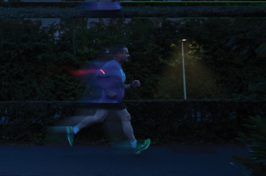 Logo trade promotional gifts image of: Lumi Sprint RCS rplastic LED re-chargeable running light