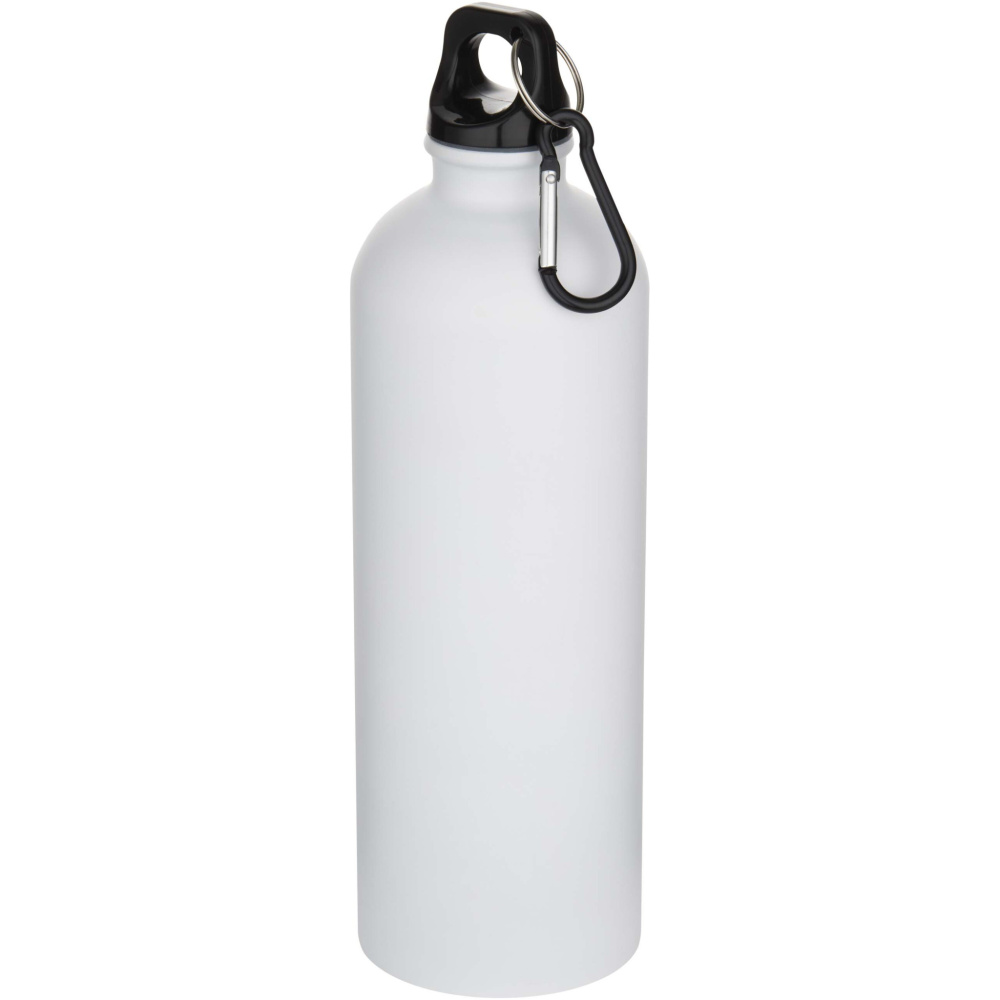Logo trade corporate gift photo of: Oregon 750 ml matte RCS recycled single wall stainless steel water bottle with carabiner