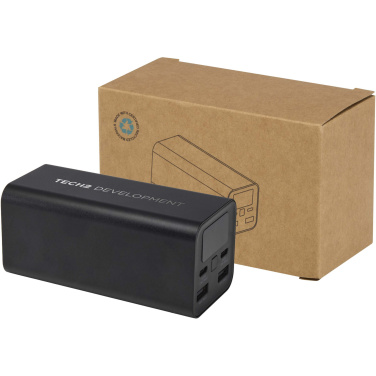 Logo trade promotional merchandise photo of: Acamar 20.000 mAh 70W recycled aluminium laptop power bank