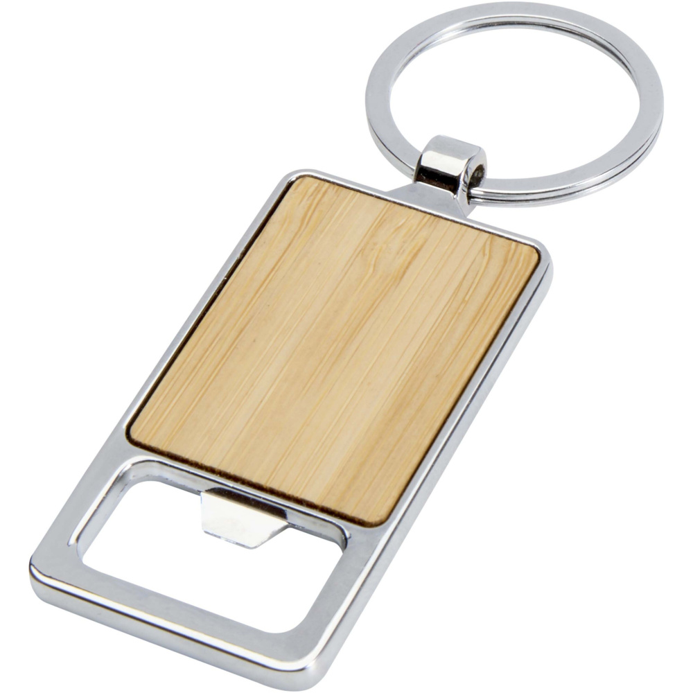 Logotrade promotional items photo of: Snapper bamboo keychain with bottle opener