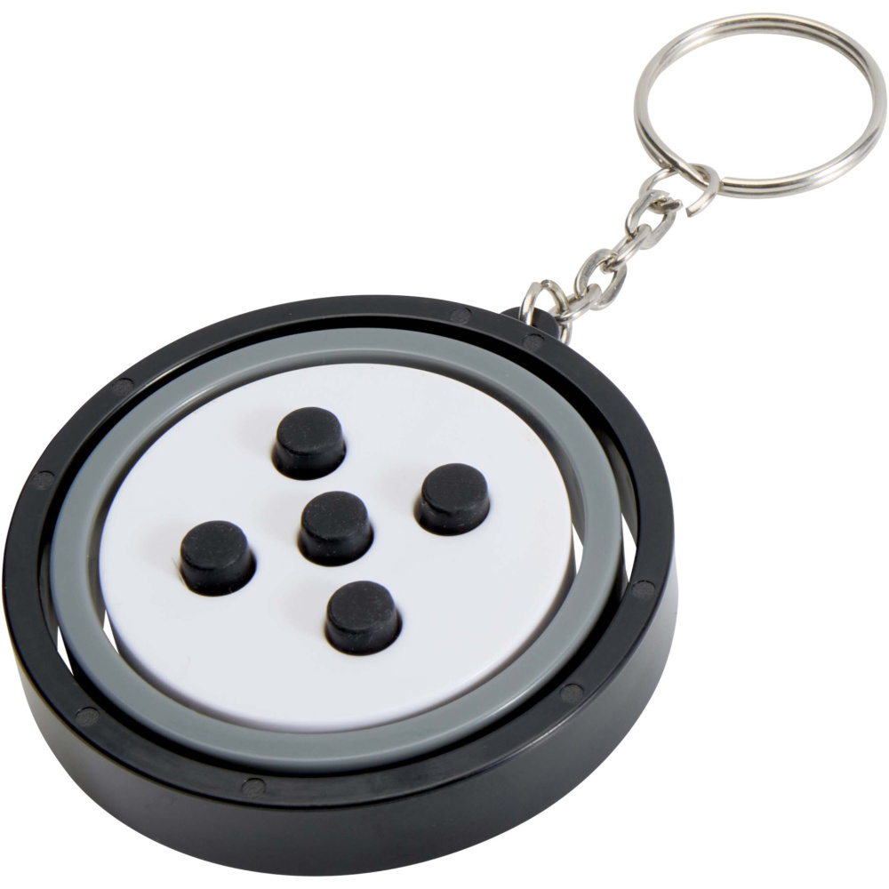 Logo trade promotional items image of: Spinx recycled plastic gyroscope fidget keychain