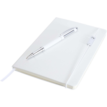 Logo trade promotional items picture of: Legato Elegance A5 hard cover notebook and rollerball pen set