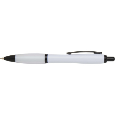 Logotrade promotional merchandise image of: Nash recycled plastic ballpoint pen with black trims (black ink)