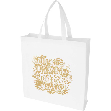 Logotrade promotional merchandise image of: EcoSeal GRS recycled nonwoven gusset tote bag 12L