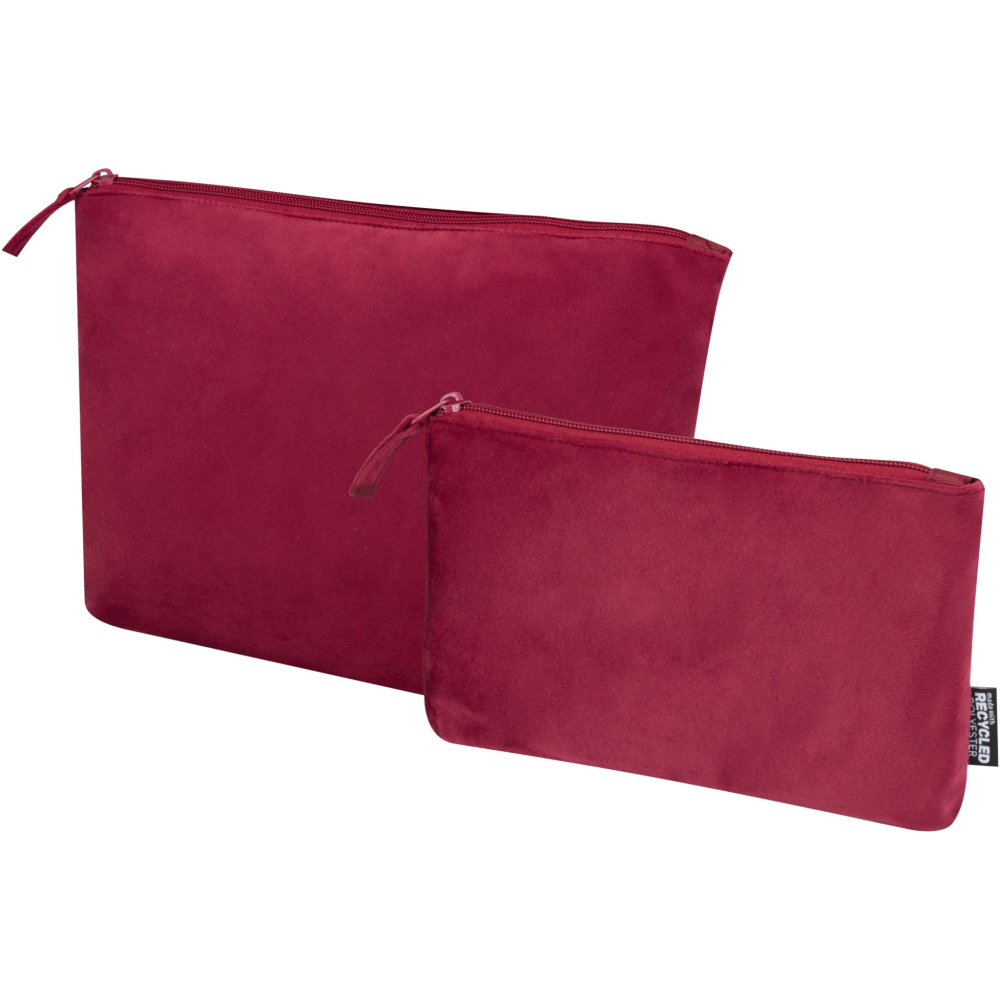 Logo trade promotional gift photo of: Swift GRS recycled velvet toiletry bag set