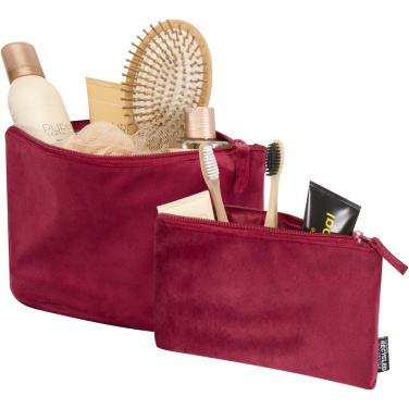 Logotrade promotional item image of: Swift GRS recycled velvet toiletry bag set