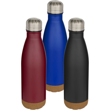 Logotrade corporate gift image of: Cove 500 ml double wall vacuum insulated stainless steel water bottle with cork details
