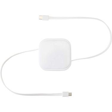 Logo trade promotional merchandise photo of: Gloas 5-in-1 recycled retractable data sync and 100W fast charge cable with smartphone tool kit