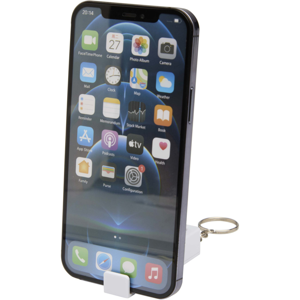 Logo trade advertising products image of: Aggia recycled plastic phone stand with fidget toy