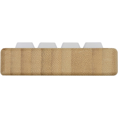 Logo trade promotional item photo of: Algol recycled plastic phone stand and fidget toy with bamboo details