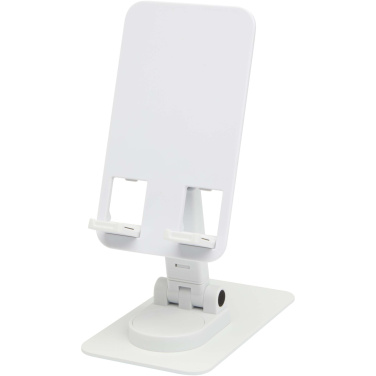 Logotrade promotional giveaways photo of: Alhena recycled plastic foldeable phone holder with metal desk stand