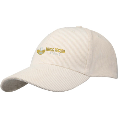 Logo trade promotional gifts picture of: Hutton 6 panel recycled corduroy cap