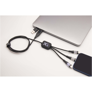 Logo trade promotional gifts picture of: SCX.design C51 60W 5-in-1 rPET fast charging cable with display