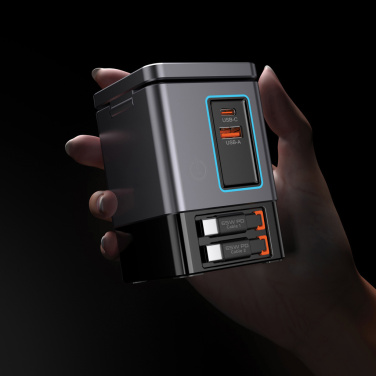 Logo trade business gift photo of: Urban Vitamin Sacramento 105W GAN charger+retractable cables