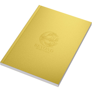 Logo trade business gifts image of: Novella Austen A5 metallic soft cover notebook - 100 sheets