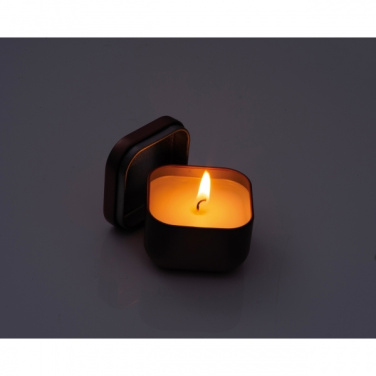Logo trade business gift photo of: Candle in tin PRAGUE